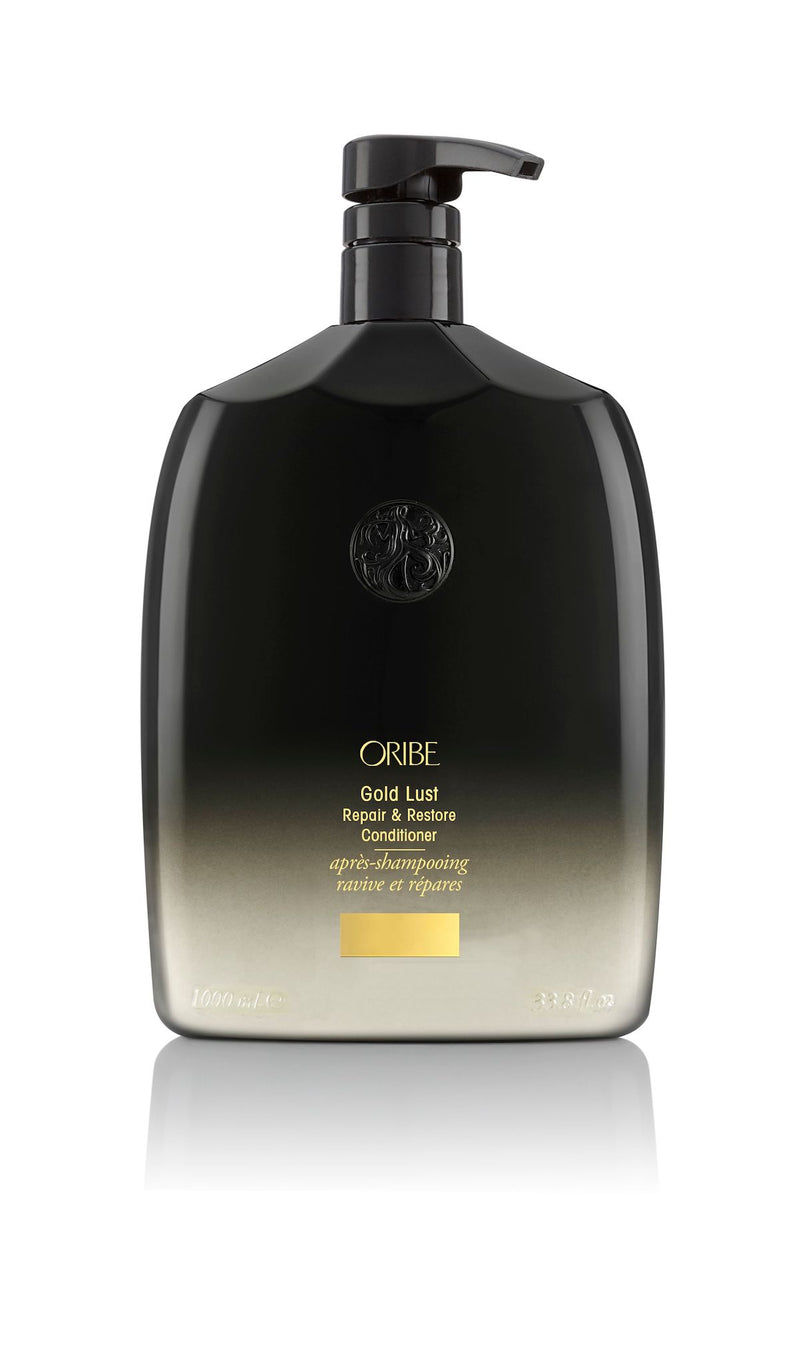 Oribe Gold Lust Repair & Restore Conditioner for damaged hair — 33.8 oz liter.