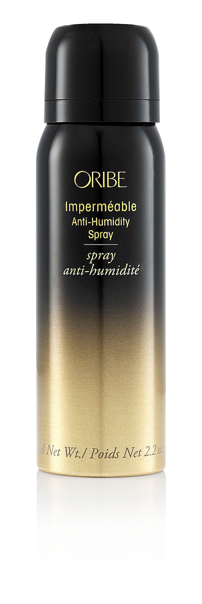 Oribe - Impermeable anti-humidity spray black to gold ombre aerosol bottle. Travel size.