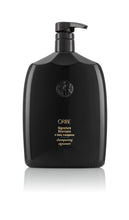 Load image into Gallery viewer, Oribe - Signature Shampoo liter sized black bottle with gold letting and black pump top
