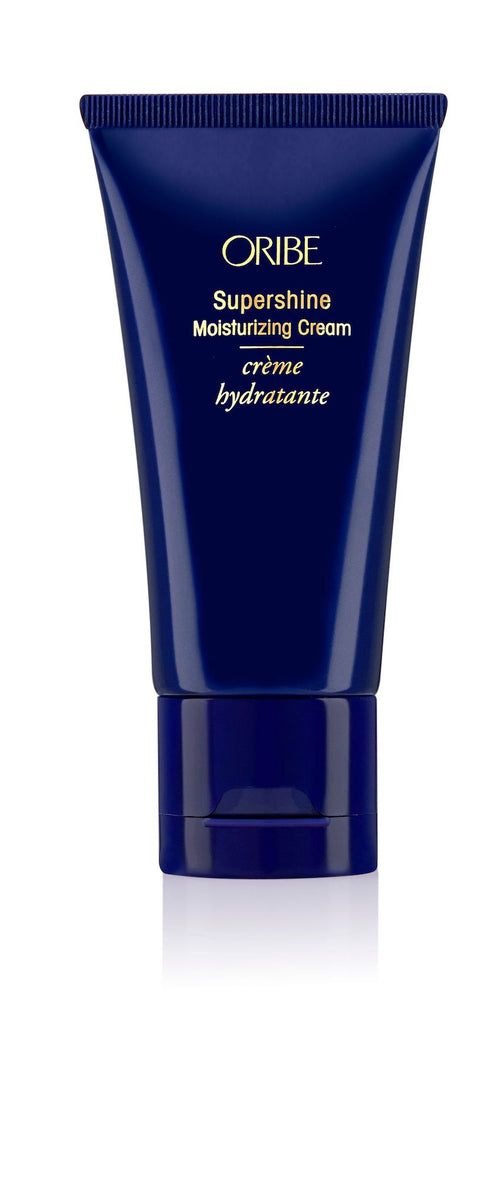 Oribe Supershine Moisturizing Cream for moisture and frizz control — 1.7 oz travel size.