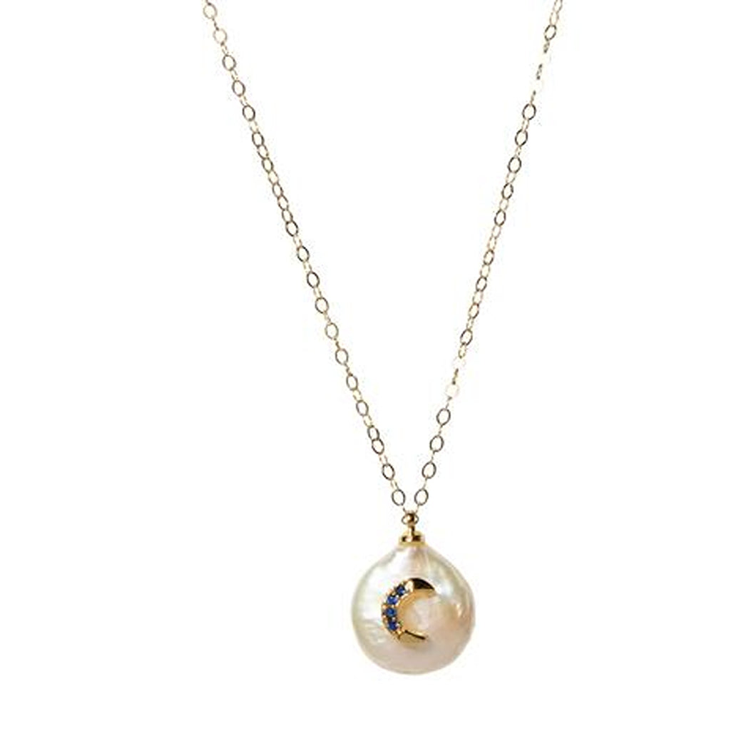 Necklace - Pearl and Moon