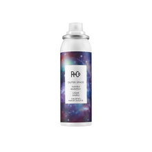 Load image into Gallery viewer, R+Co - Outer Space Hairspray aerosol bottle with space background graphic
