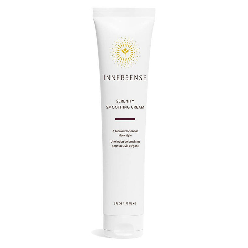 Innersense - SERENITY SMOOTHING CREAM bottle. 4 oz with flip top cap on bottom.